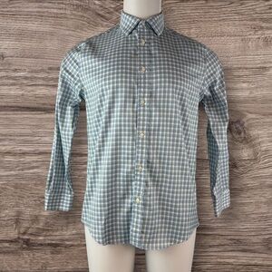 Jos A Bank 1905 Slim Fit Non-Iron Stretch Dress Shirt 15.5/32 Blue Check (727)